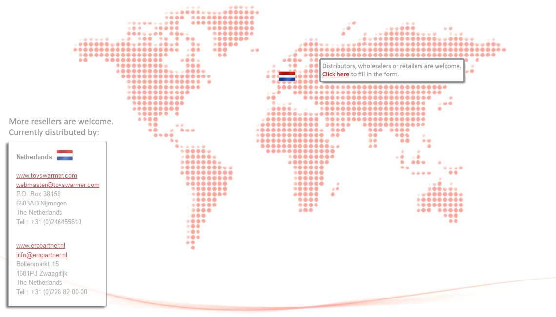 ToysWarmer Distributor Map